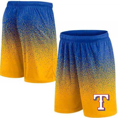 Men's Texas Rangers Royal/Yellow Ombre Shorts