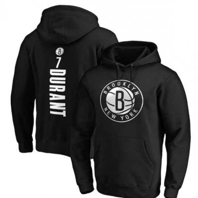 Men's Brooklyn Nets #7 Kevin Durant Black Playmaker Name & Number Pullover Hoodie