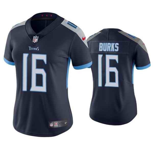 Women's Tennessee Titans #16 Treylon Burks Navy Vapor Untouchable Limited Stitched Football Jersey(Run Small)