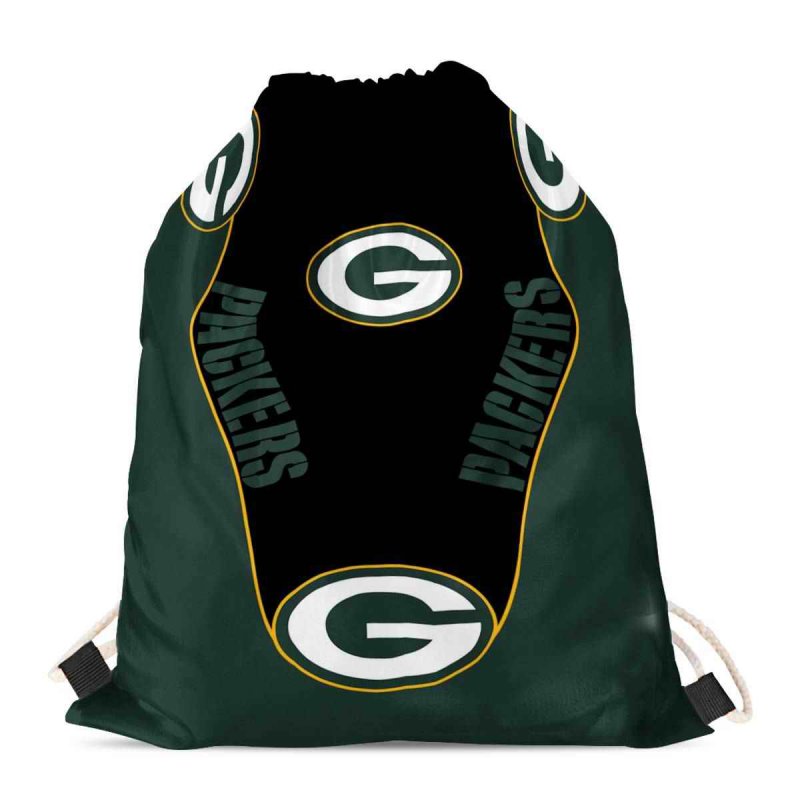 Green Bay Packers Drawstring Backpack sack / Gym bag 18 x 14 001