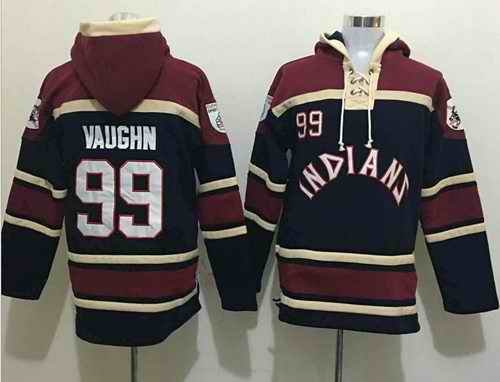 Indians #99 Ricky Vaughn Black Sawyer Hooded Sweatshirt MLB Hoodie