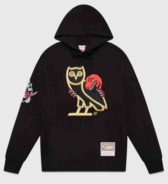 Men's Toronto Raptors OVO Jurassic Park OG Owl Black Hoodie