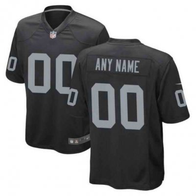 Men's Las Vegas Raiders Customized Black Stitched Game Jersey