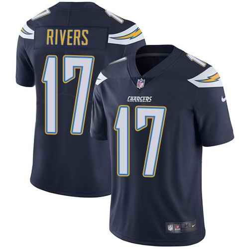 Men's Los Angeles Chargers  #17 Philip Rivers Navy Vapor Untouchable Limited Stitched NFL Jersey