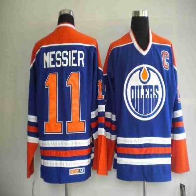 Oilers #11 Mark Messier Stitched Light Blue NHL Jersey