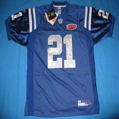 Colts #21 Bob Sanders Blue With Super Bowl Patch Stitched Youth NFL Jersey