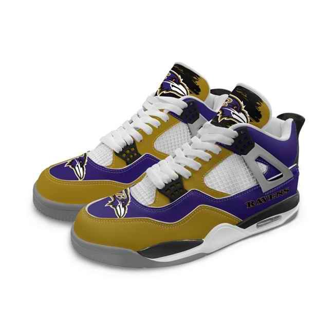 Women's Baltimore Ravens Running weapon Air Jordan 4 Shoes 0002