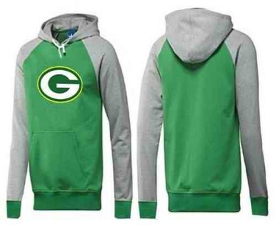 Green Bay Packers Logo Pullover Hoodie Green & Grey