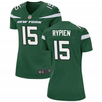 Women's New York Jets #15 Brett Rypien Green Stitched Football Jersey(Run Small)