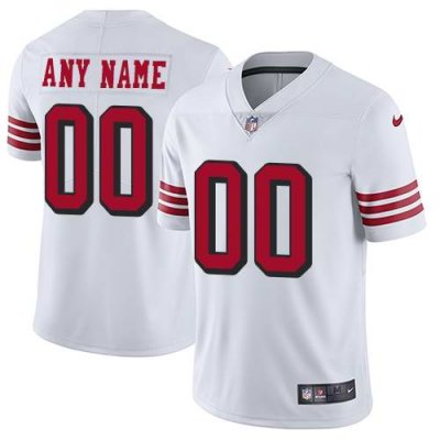 Men's San Francisco 49ers Customized White Rush Vapor Untouchable Limited Stitched NFL Jersey