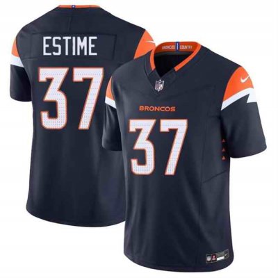 Men's Denver Broncos #37 Audric Estime Navy 2024 F.U.S.E. Alternate Vapor Limited Stitched Football Jersey