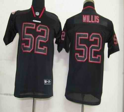 49ers #52 Patrick Willis Lights Out Black Stitched Youth NFL Jersey