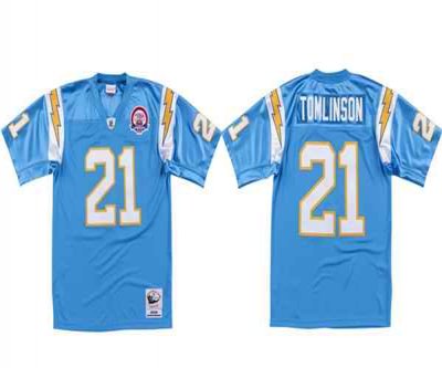 Men's Los Angeles Chargers #21 LaDainian Tomlinson 2009 Blue Stitched Game Jersey