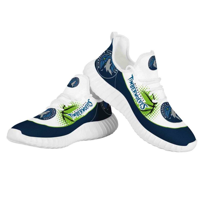 Women's Minnesota Timberwolves Mesh Knit Sneakers/Shoes 001