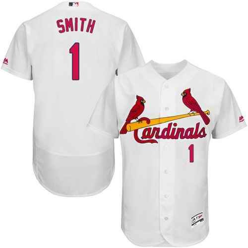 Cardinals #1 Ozzie Smith White Flexbase Authentic Collection Stitched MLB Jersey