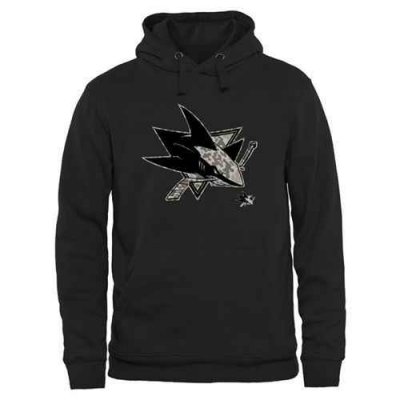 Men's San Jose Sharks Black Rink Warrior Pullover Hoodie