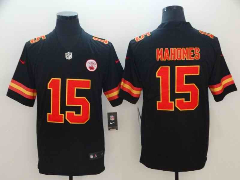 Men's Kansas City Chiefs #15 Patrick Mahomes Black Vapor Untouchable Limited Stitched NFL Jersey