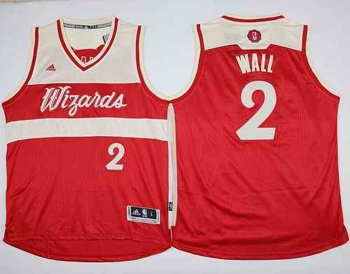 Wizards #2 John Wall Red 2015-2016 Christmas Day Stitched NBA Jersey