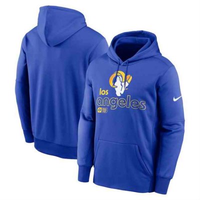 Men's Los Angeles Rams Royal Performance Pullover Hoodie