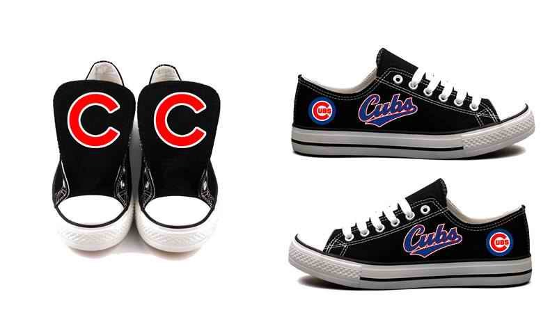 Women's Chicago Cubs Repeat Print Low Top Sneakers 003