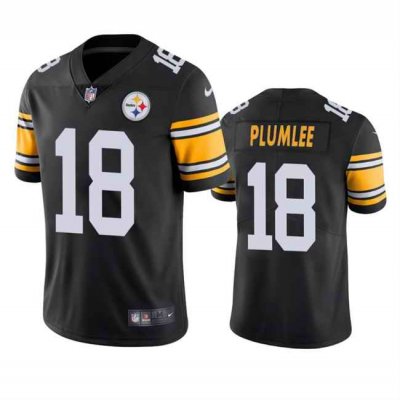 Men's Pittsburgh Steelers #18 John Rhys Plumlee Black Alternate Vapor Untouchable Limited Stitched Jersey