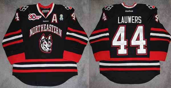 Men's Northern Illinois Huskies #44 Dax Lauwers Black Stitched Jersey