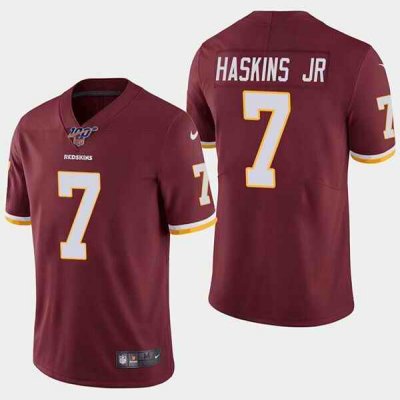 Men's Washington Redskins #7 Dwayne Haskins JR  Red 2019 100th season Vapor Untouchable Limited Stitched NFL Jersey