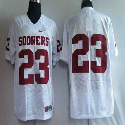 Sooners #23 Allen Patrick White Stitched NCAA Jersey