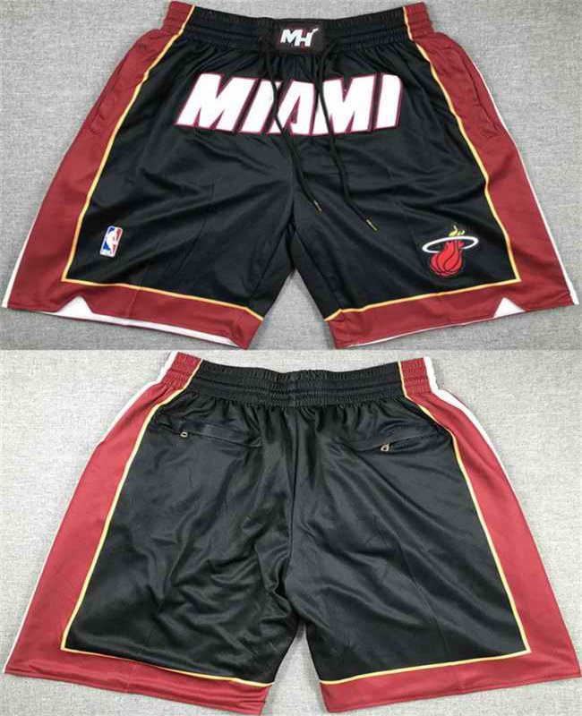 Men's Miami Heat Black  Shorts (Run Small)