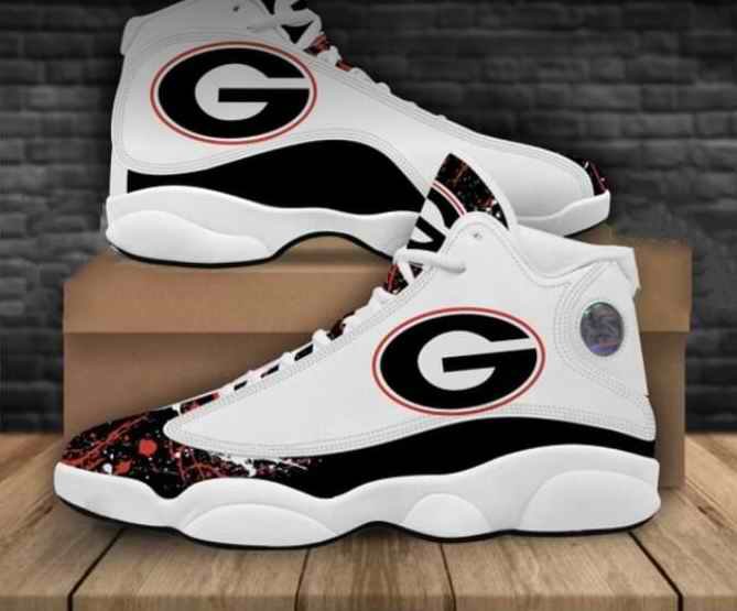 Men's Georgia Bulldogs JD13 Series High Top Leather Sneakers 003