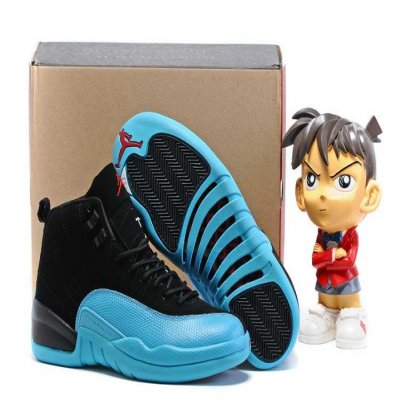 Running weapon Cheap Wholesale Air Jordan 12 Retro Men Black/Blue