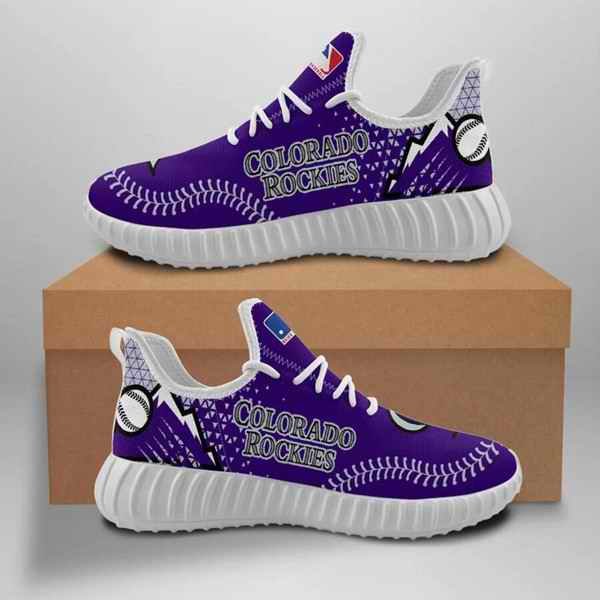 Women's Colorado Rockies Mesh Knit Sneakers/Shoes 004