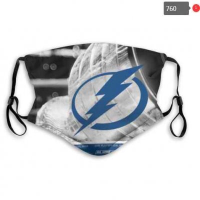 Tampa Bay Lightning Face Mask 004 Filter Pm2.5 (Pls check description for details)