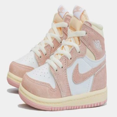 Men's Running Weapon Air Jordan 1 Pink/White Shoes 0417