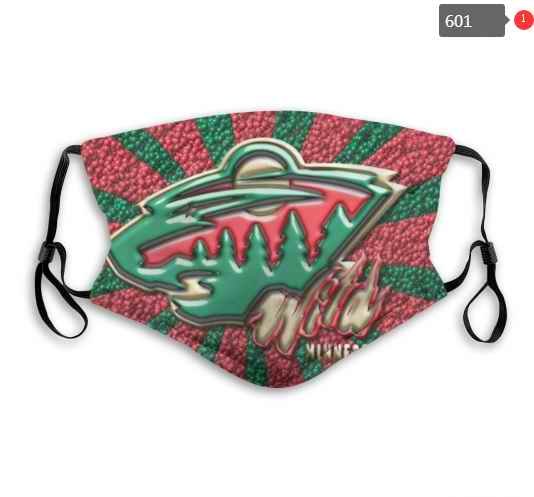 Minnesota Wild Face Mask 003 Filter Pm2.5 (Pls check description for details)