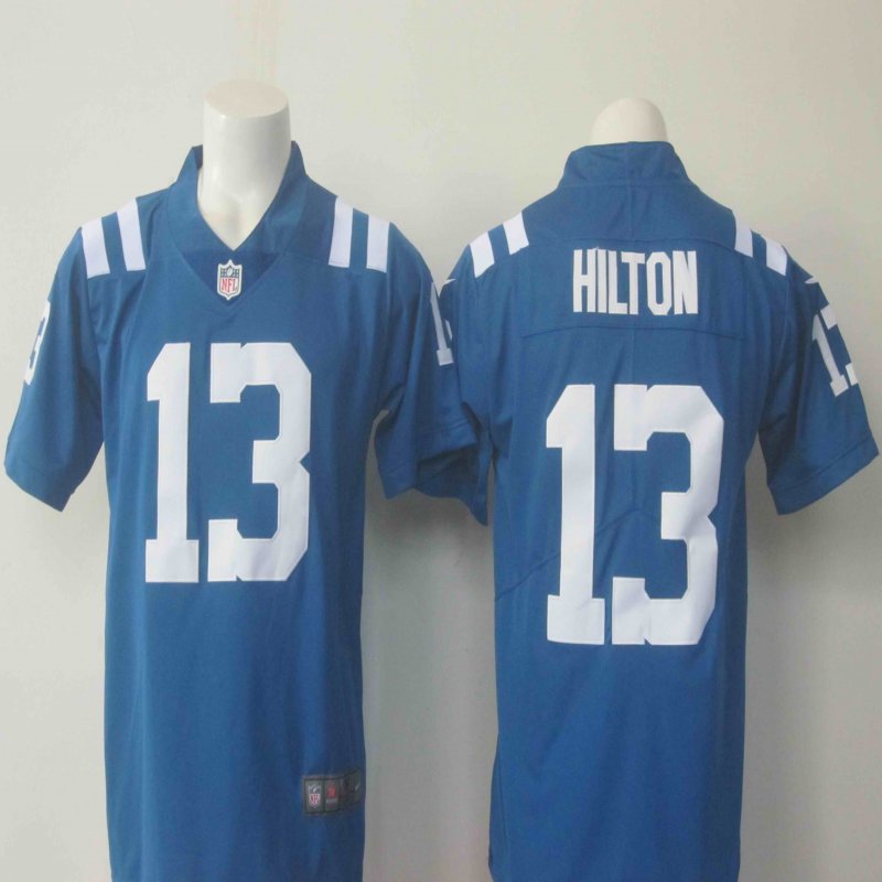 Men's Nike Colts #13 T.Y. Hilton Blue  Limited Rush Stitched NFL Jersey