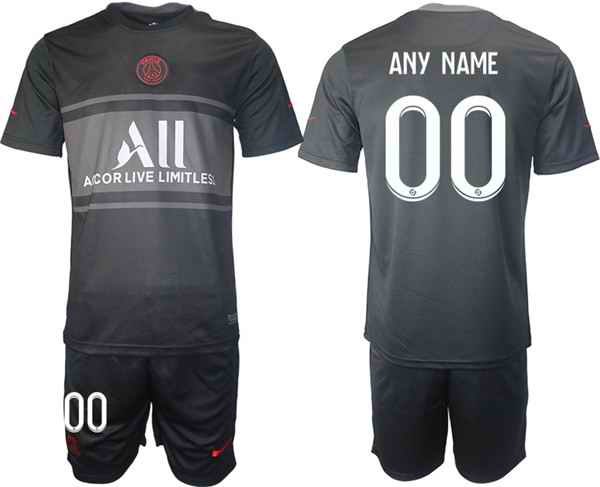 Men's Paris Saint-Germain Custom Soccer Away Jersey Suit