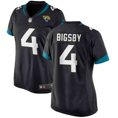 Women's Jacksonville Jaguars #4 Tank Bigsby Black Stitched Jersey(Run Small)