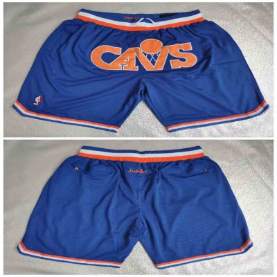 Men's Cleveland Cavaliers Blue Shorts(Run Small)