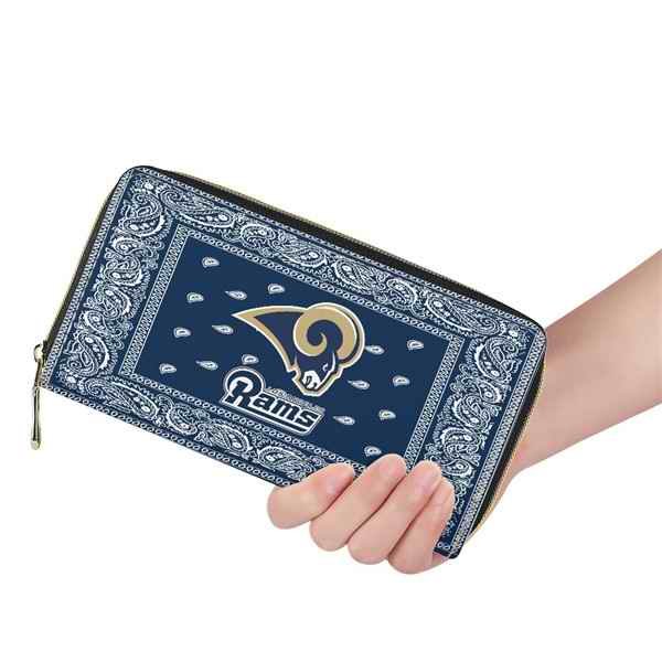 Los Angeles Rams PU Leather Zip Wallet 001(Pls Check Description For Details)