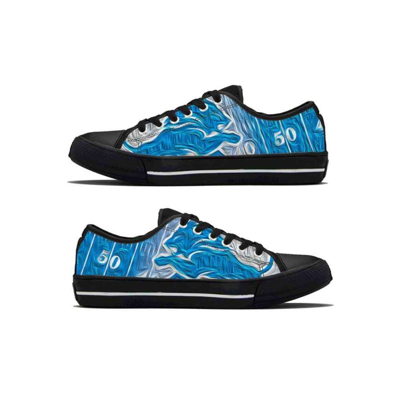 Women's Detroit Lions Low Top Canvas Sneakers 003