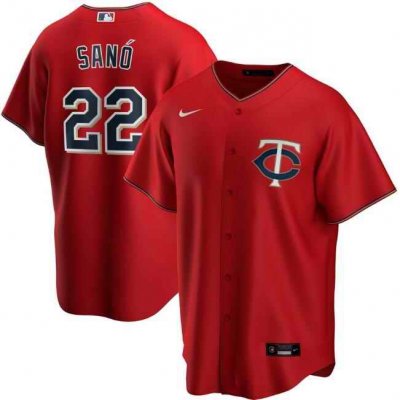 Men's Minnesota Twins #22 Miguel San' Red Cool Base Stitched Jersey