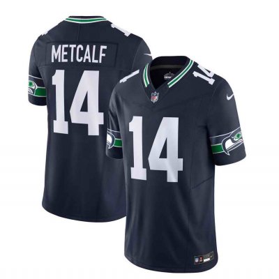 Men's Seattle Seahawks #14 DK Metcalf  2023 F.U.S.E. Navy Limited Stitched Football Jersey