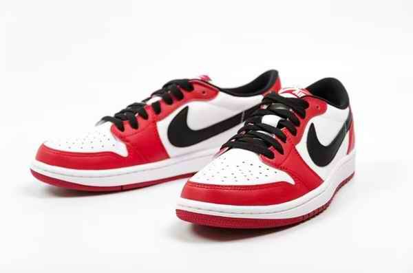 Men's Running Weapon Air Jordan 1 Low Red/White Shoes 456