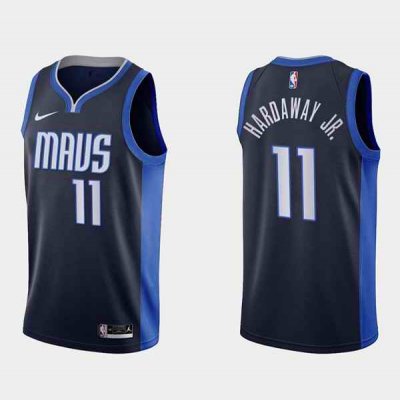 Men's Dallas Mavericks #11 Tim Hardaway Jr. Navy Stitched Basketball Jersey