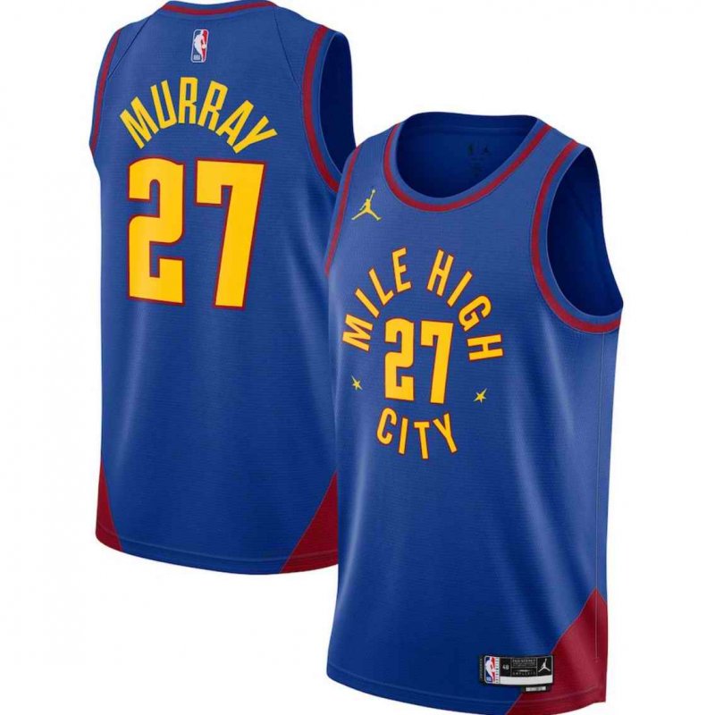 Men's Denver Nuggets #27 Jamal Murray Blue 2022/23 Statement Edition Stitched Jersey