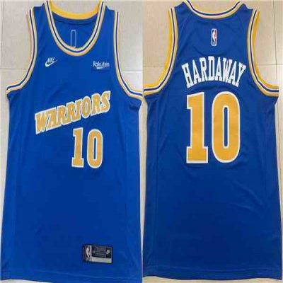 Men's Golden State Warriors #10 Tim Hardaway Royal Stitched Jersey