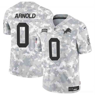 Men's Detroit Lions #0 Terrion Arnold 2024 F.U.S.E Arctic Camo Salute to Service Limited Stitched Football Jersey