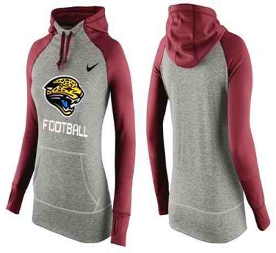 Women's Nike Jacksonville Jaguars Performance Hoodie Grey & Red