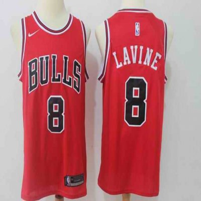 Men's Chicago Bulls #8 Zach LaVine Red Nike Road Stitched NBA Jersey